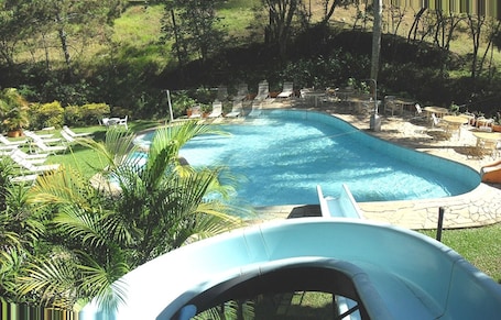Indoor pool, 2 outdoor pools, open 10 AM to 6 PM, pool umbrellas