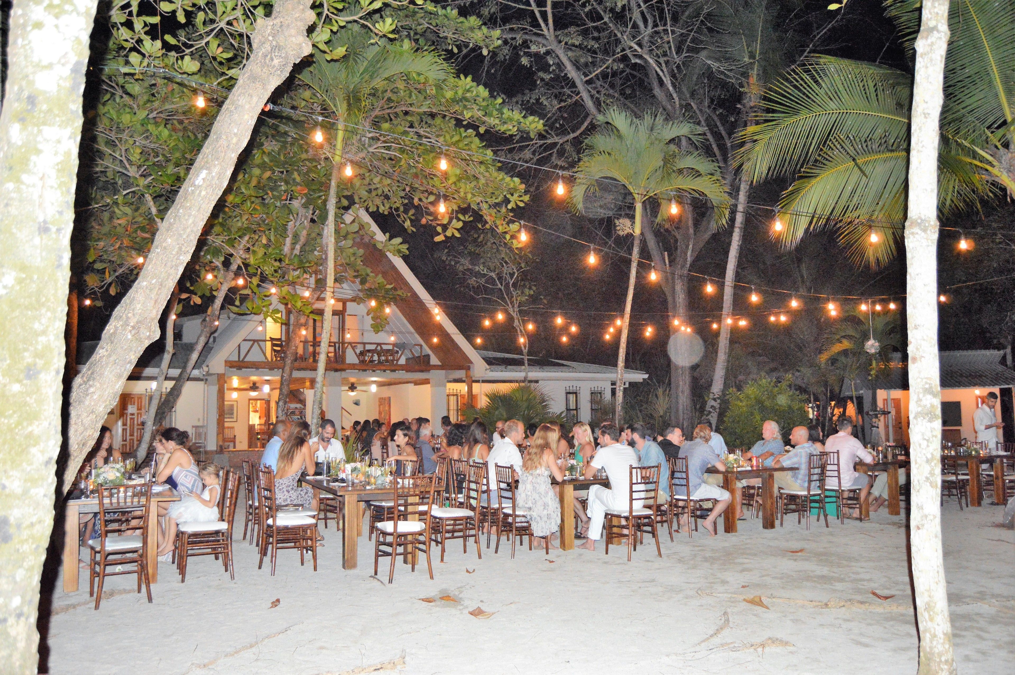 outdoor banquet area