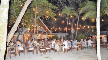 Outdoor banquet area