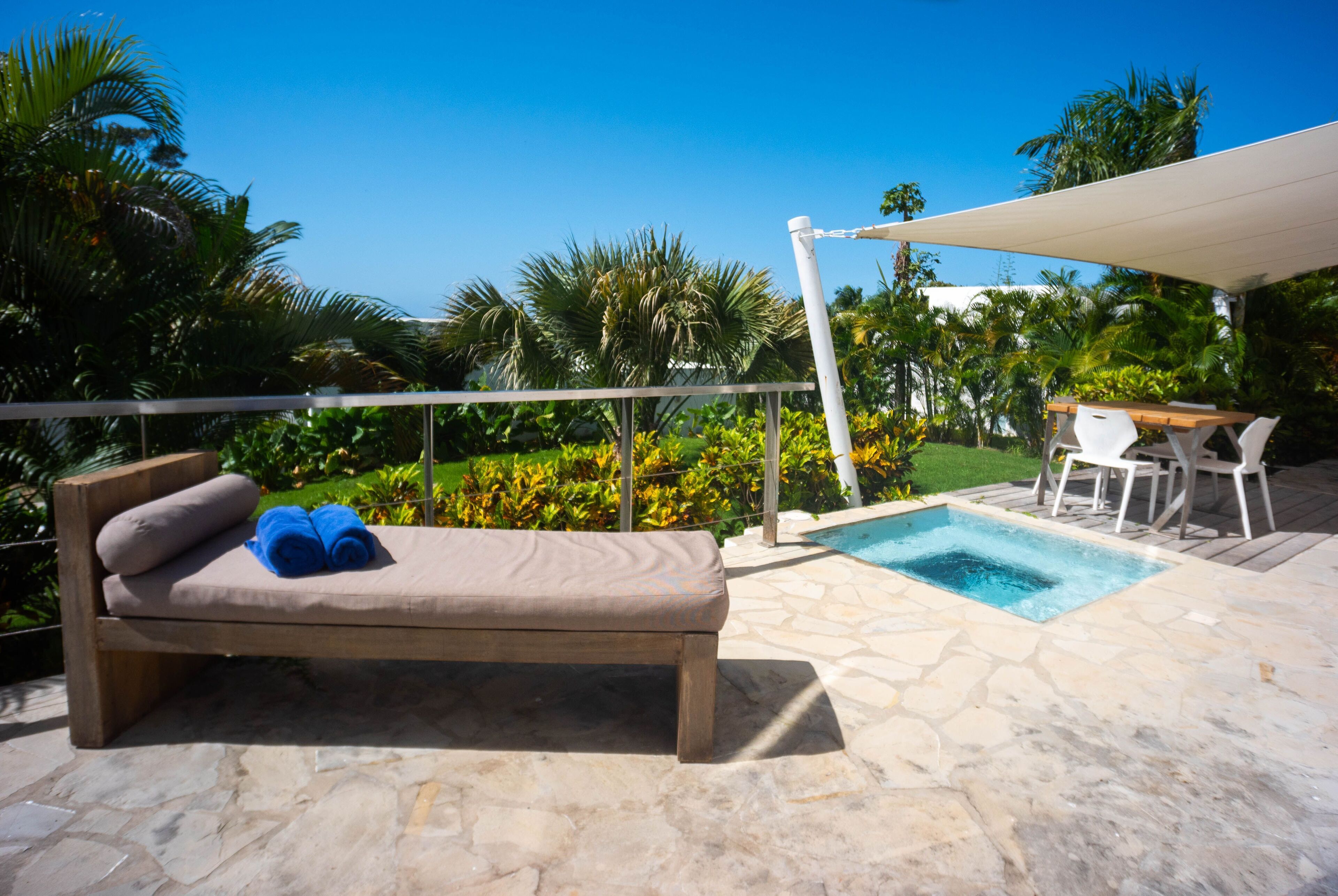 Economy Villa, 1 Bedroom, Hot Tub, Partial Sea View | Terrace/patio