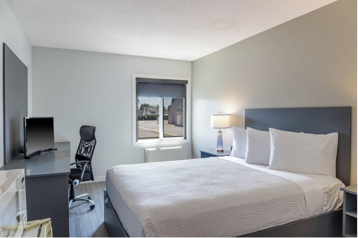 Deluxe Room, 1 Queen Bed, Non Smoking, Refrigerator & Microwave | 1 bedroom, desk, iron/ironing board, free WiFi