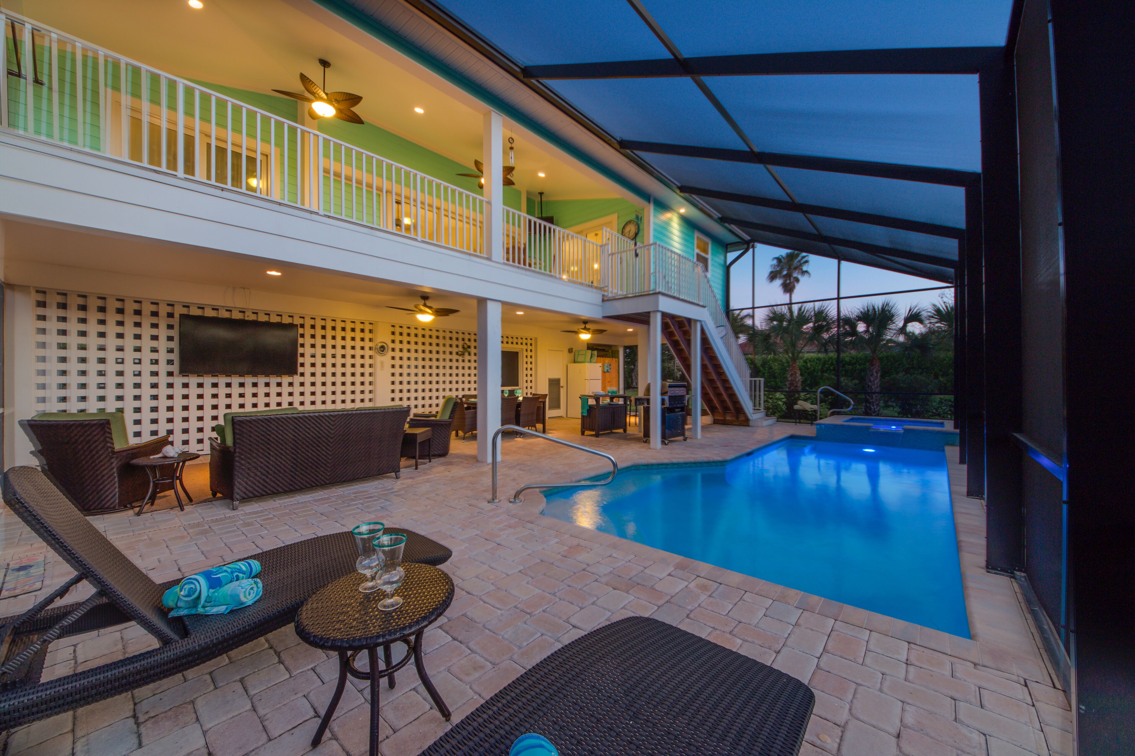 A heated pool