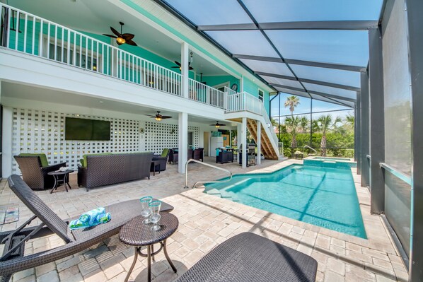 A heated pool