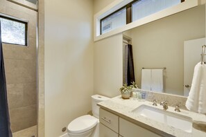 Hair dryer, towels