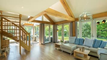 Televisie en een open haard