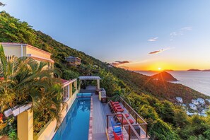 Outdoor pool, a heated pool - 4 King Ensuite Suites | Ideal for 4 Couples | Heated Pool & Sunset View (Long Bay)