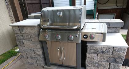 Private down stairs apartment with outside entrance.