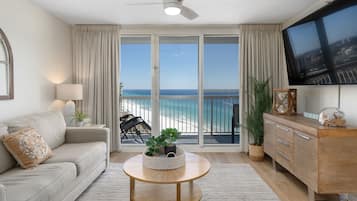 Smart TV, DVD player, music library, video library