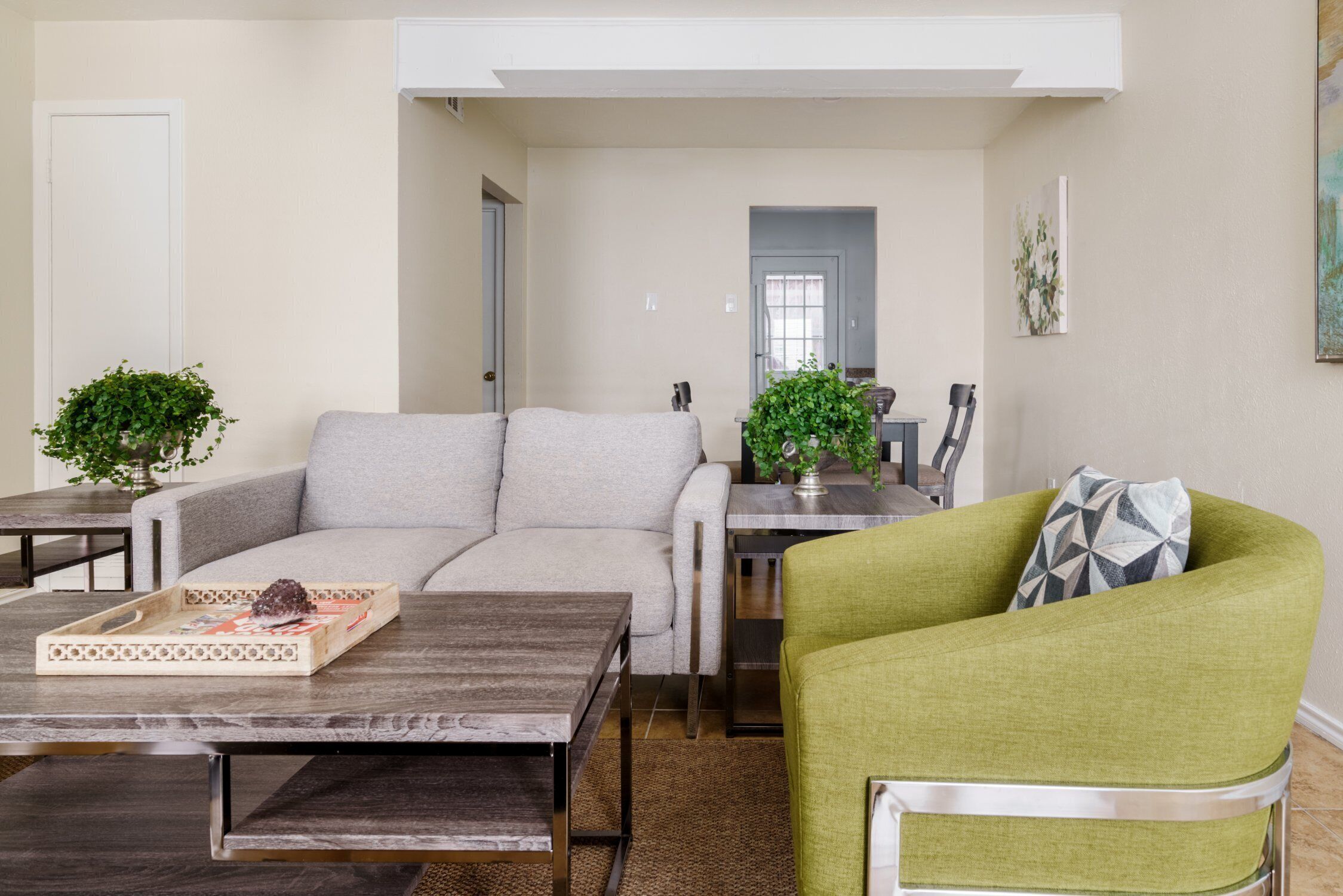 Stylish pad with patio and trail access