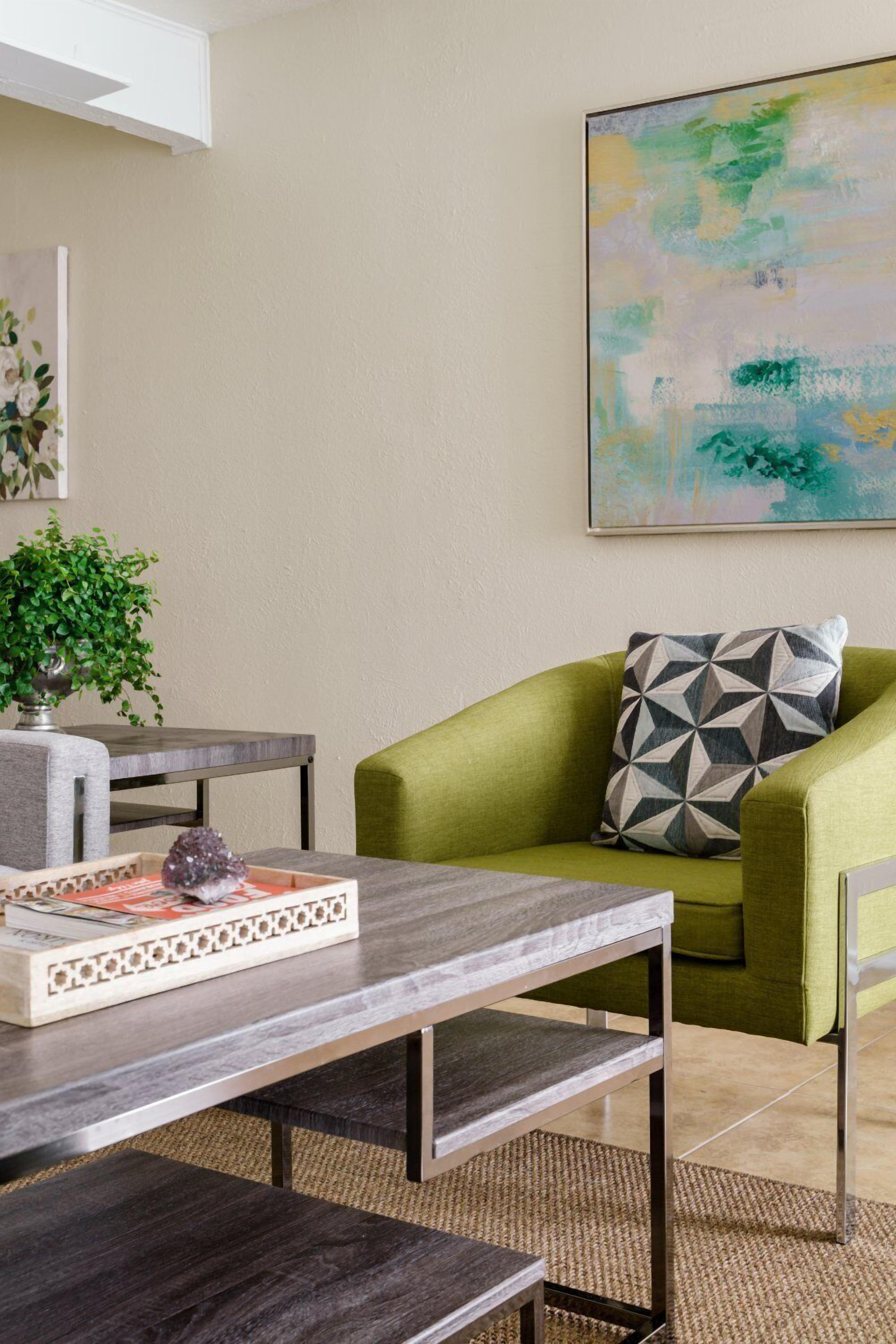 Stylish pad with patio and trail access