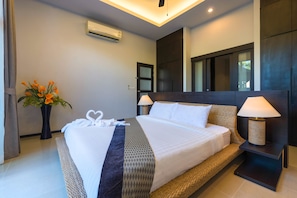 3-Bedroom Grand Villa with Private Pool | 3 bedrooms, in-room safe, blackout drapes, iron/ironing board