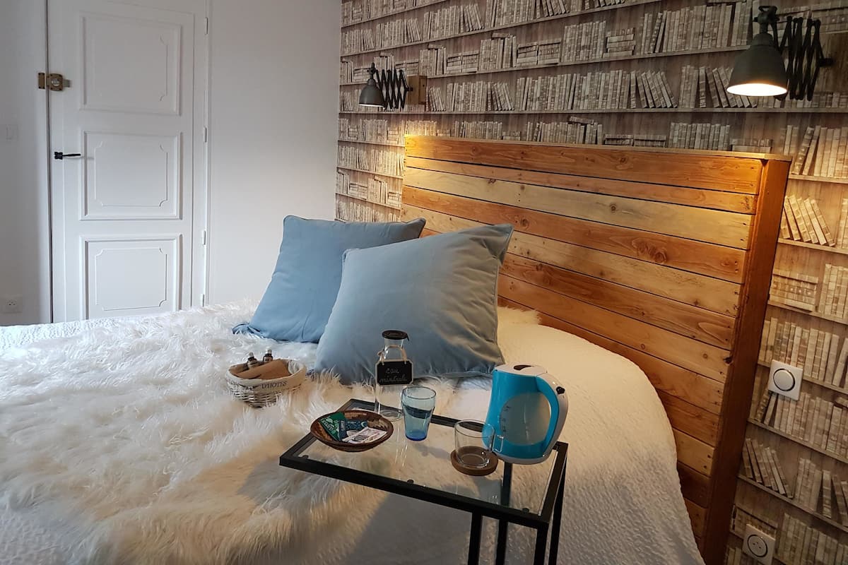 Klassieke kamer, 1 twee- of 2 eenpersoonsbedden, privébadkamer, uitzicht op kanaal