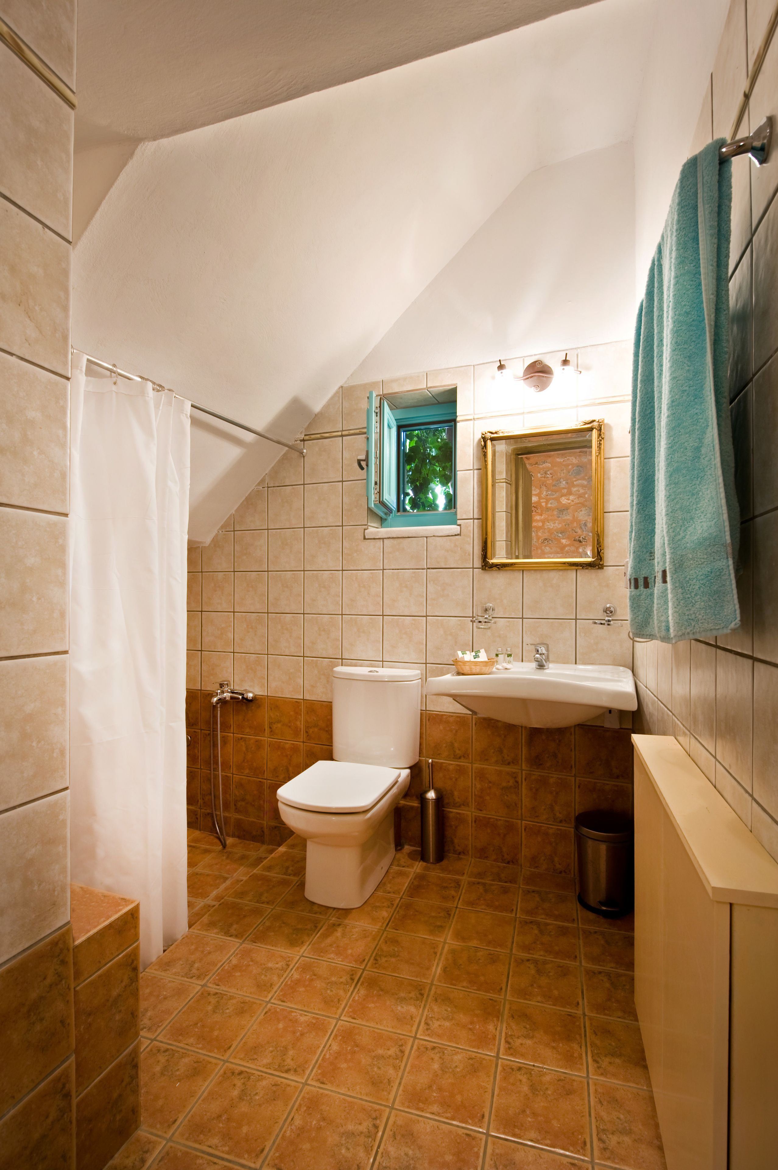 studio, terrace, garden view | bathroom | shower, free toiletries, hair dryer, towels