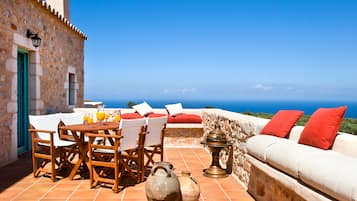 Lägenhet - 2 sovrum - balkong - havsutsikt (Split Level) | Terrass/Patio