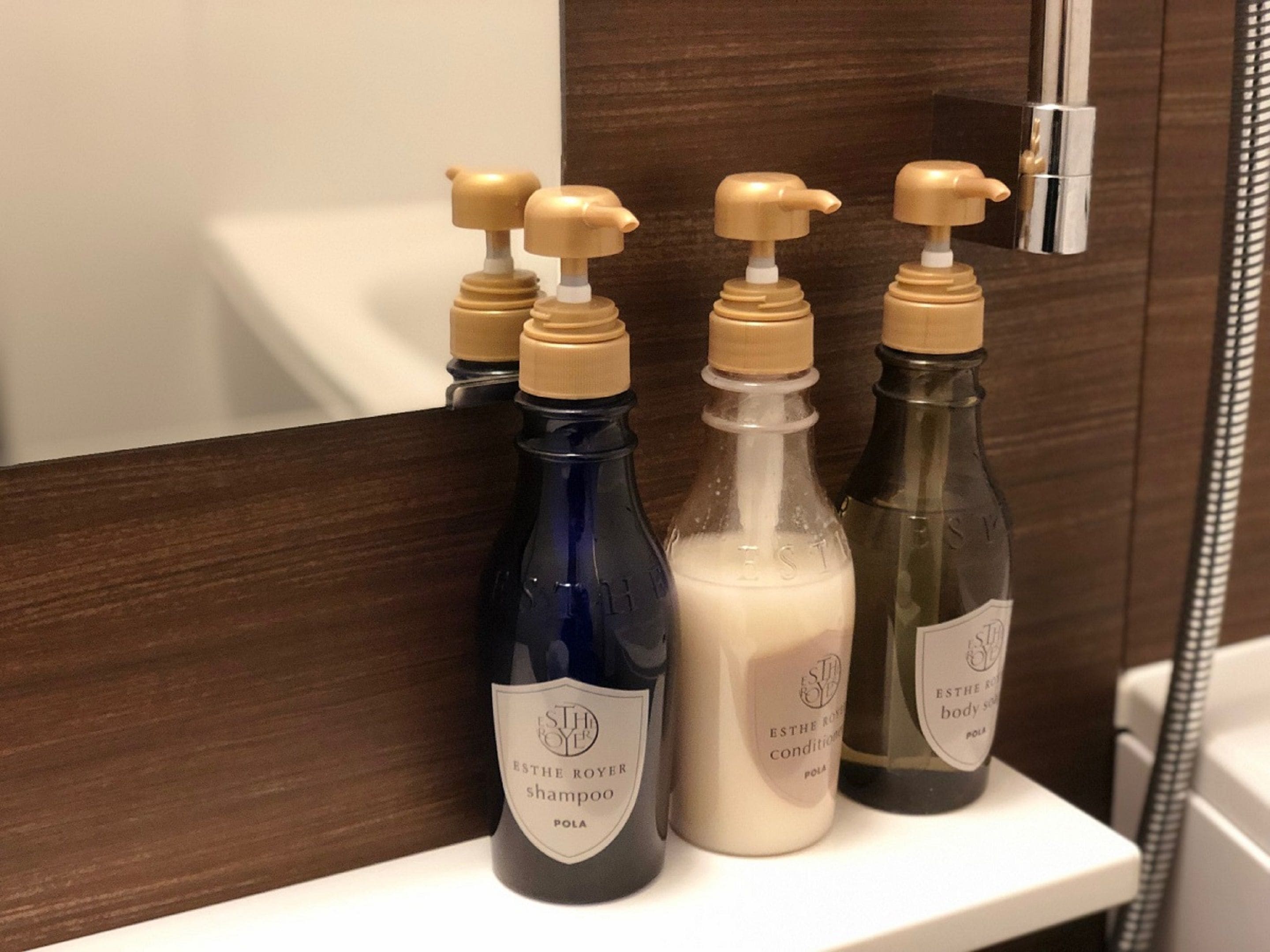 combined shower/bathtub, deep-soaking bathtub, free toiletries