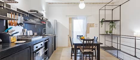 Apartment | Private kitchen | Fridge, oven, stovetop, espresso maker