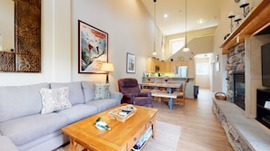 Condo, 3 Bedrooms | Living area | TV, fireplace