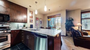 Condo, 2 Bedrooms | Private kitchen | Fridge, microwave, dishwasher, coffee/tea maker - Solstice 4 Modern, Private Washer Dryer, Close to Eagle Lodge by Redawning (Mammoth Lakes)