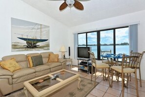 Condo, 3 Bedrooms | Living area | TV - Bay Winds113 3 Bedroom Condo by RedAwning (Bradenton Beach)