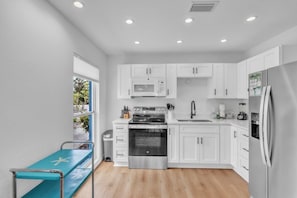 Villa, 2 Bedrooms | Private kitchen | Fridge, microwave, dishwasher