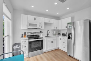 Villa, 2 Bedrooms | Private kitchen | Fridge, microwave, dishwasher
