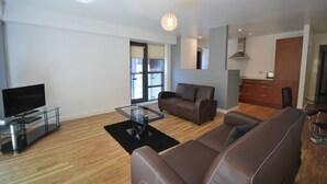 Apartment, 2 Bedrooms, Balcony | Living room | Flat-screen TV - Atana Apartments (Manchester)