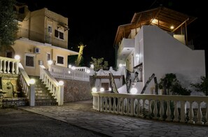 Front of property - evening/night - Corfu Room (Corfu)