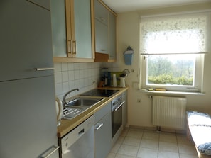 Frigorífico, horno, placa de cocina y lavavajillas