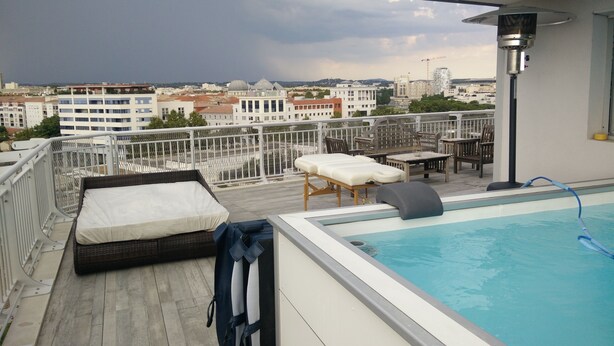 Terrace/patio - Chambre Style Villa Sur Toit (Montpellier)