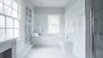 Free toiletries, hair dryer, towels
