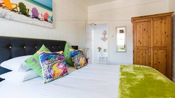 Deluxe Apartment, 1 Bedroom, Ocean View | 1 bedroom, desk, soundproofing, iron/ironing board