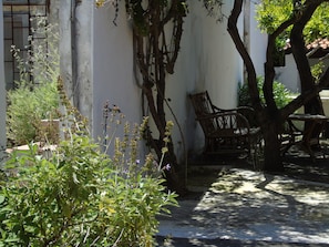 Comfort-Dreibettzimmer, Gartenblick | Ausblick vom Zimmer
