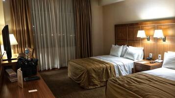 1 bedroom, desk, laptop workspace, iron/ironing board