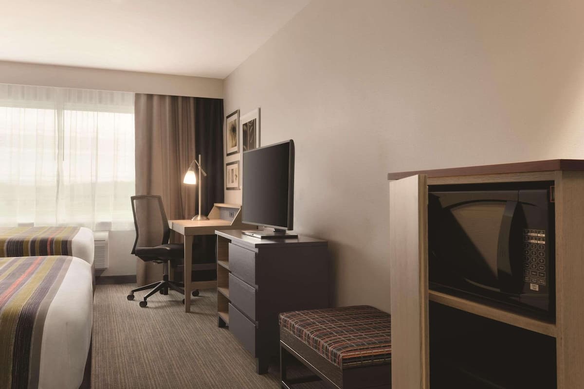 Room, 2 Queen Beds, Non Smoking | Desk, laptop workspace, blackout drapes, soundproofing