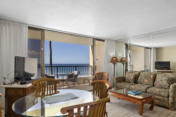 Smart TV, books, video library, stereo