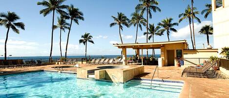 Outdoor pool, a heated pool