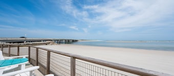 Oceanfront Family Beach Rental Kjæledyrvennlig | BBQ Grill