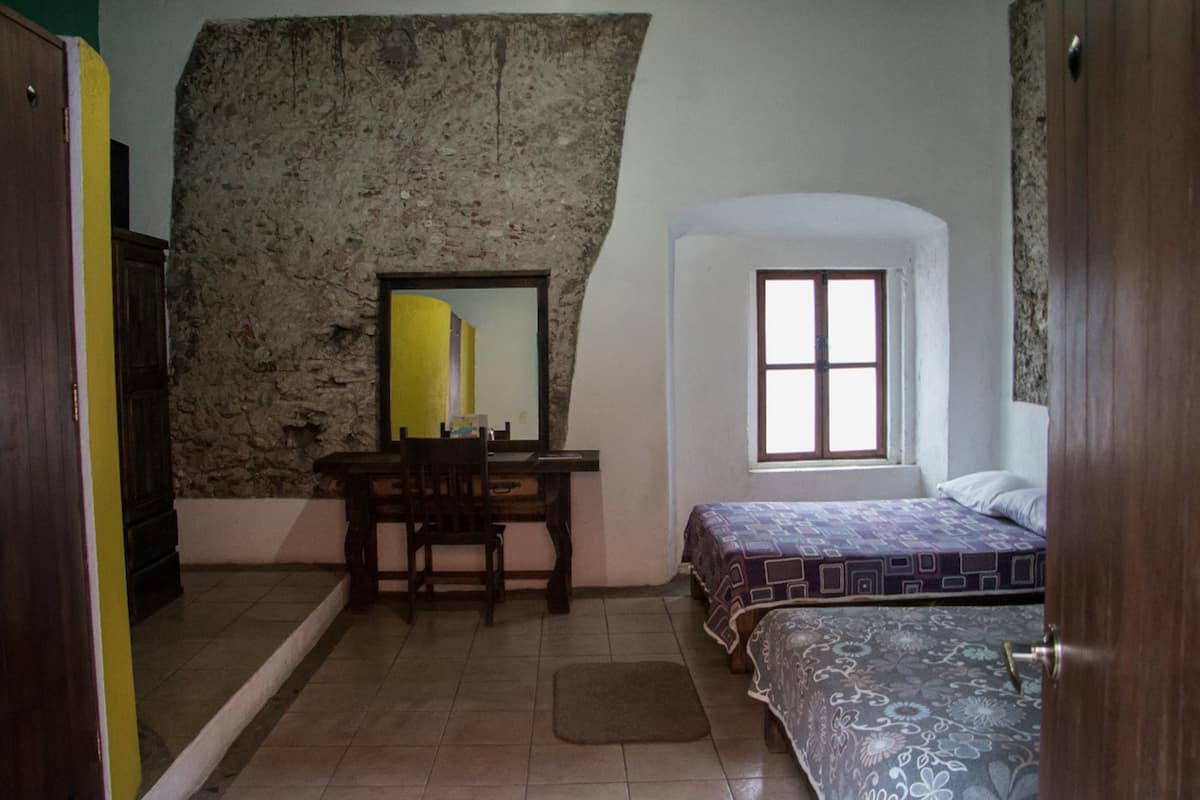 Double Room, 2 Double Beds | Iron/ironing board, wheelchair access