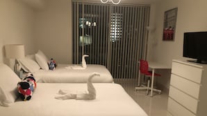 Leilighet, 1 soverom, havutsikt, tårn | 1 soverom, skrivebord, strykejern/-brett og wi-fi (inkludert)