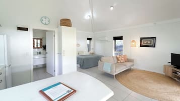 開放式客房 (Villa Tia) | 起居區 | 32-吋平面電視、數位頻道、電視、Netflix