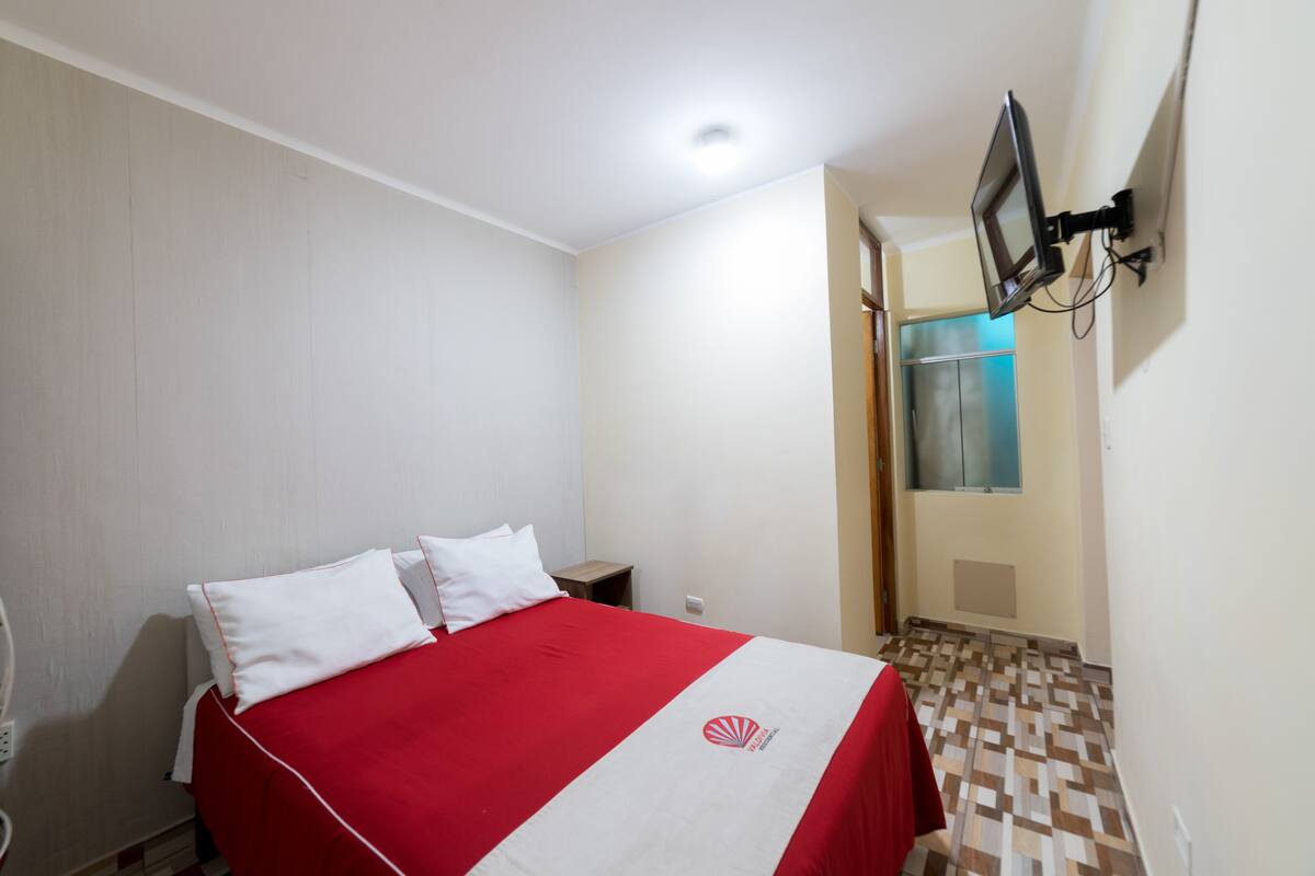 1 habitación y ropa de cama de alta calidad