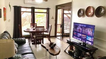 TV connectée, lecteur de DVD, jouets, livres
