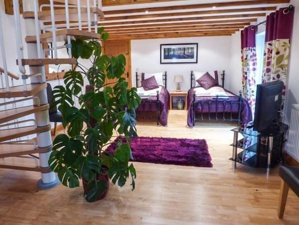 2 habitaciones, tabla de planchar con plancha y cuna de viaje