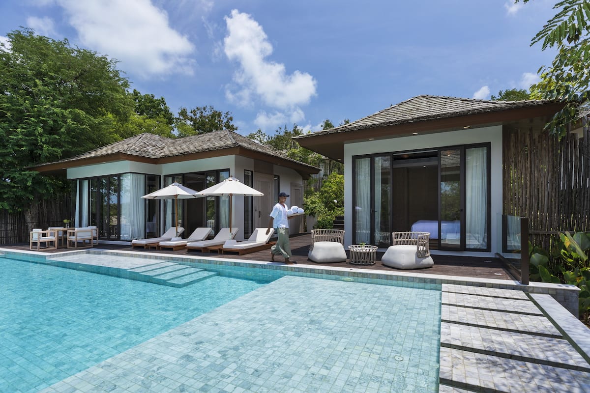 Tropical 2BR Pool Villa | 1 bedroom, free minibar items, in-room safe, desk