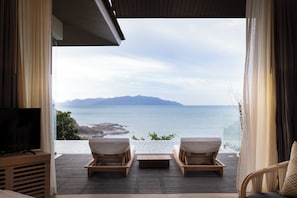 Vila, piscina particular, vista para o oceano | Terraço/pátio