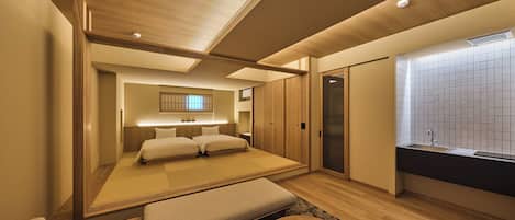 Suite familiale (JP Modern with Kitchen, New Building) | Couette en duvet, coffre-fort, système d’insonorisation