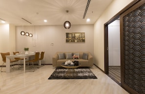Suite Deluxe, 1 très grand lit, vue sur le parc | Vue de la chambre