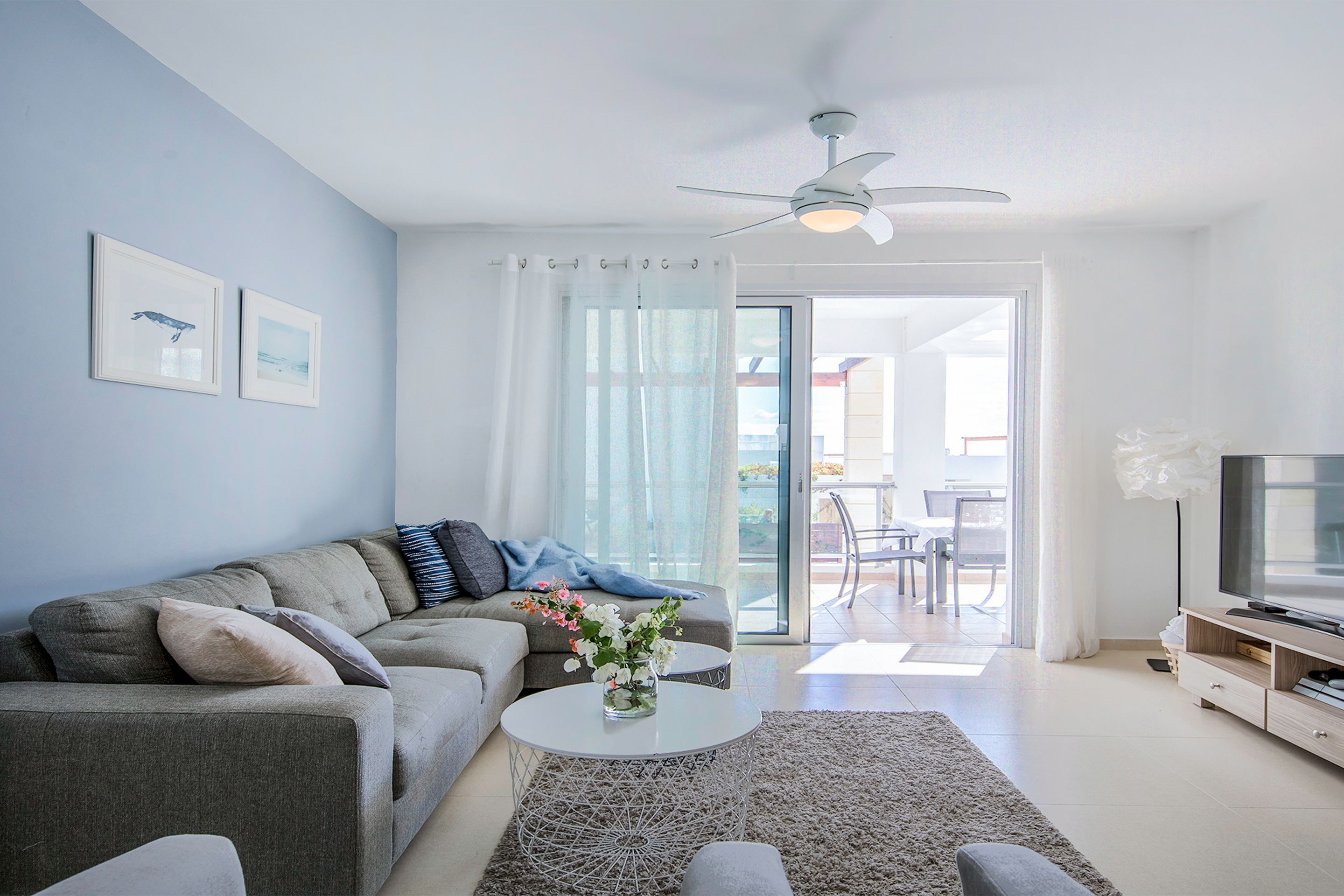 Villa, 3 Bedrooms, Private Pool | Living room | 55-inch flat-screen TV with satellite channels, Smart TV