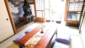 2 bedrooms, desk, blackout curtains, iron/ironing board