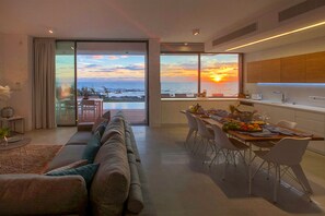 Villa, 6 Bedrooms, Private Pool | Living area | 55-inch flat-screen TV with satellite channels, Smart TV - Villa Vista (Chlorakas)